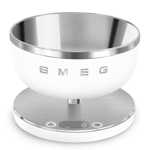Smeg kitchen scales in matte white