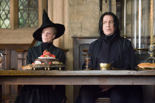 Maggie Smith as McGonagall & Alan Rickman as Snape in Harry Potter And The Order Of The Phoenix.