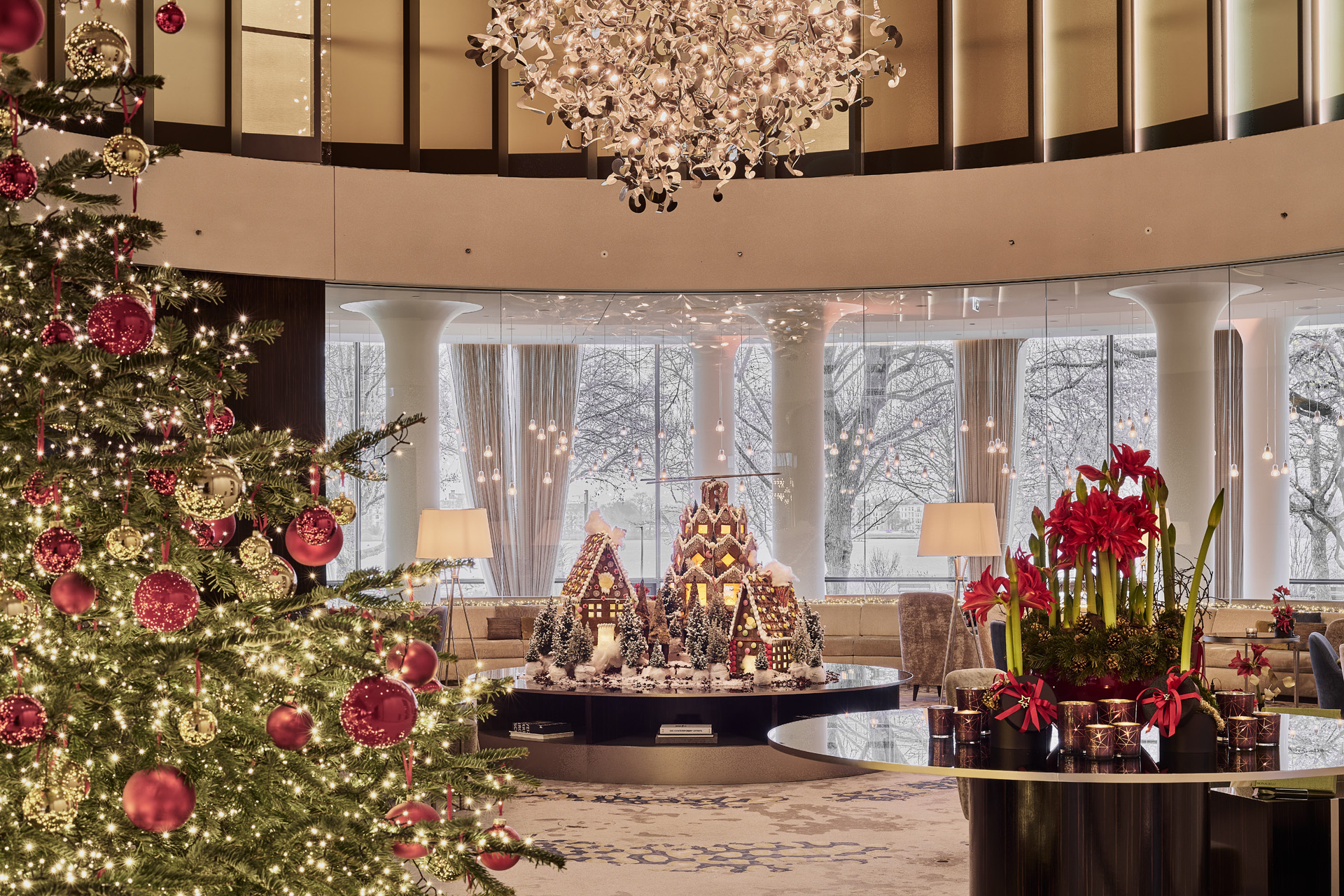 The atrium at The Fontenay, Hamburg.