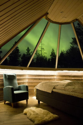 An Aurora Cabin at Wilderness Hotel Muotka