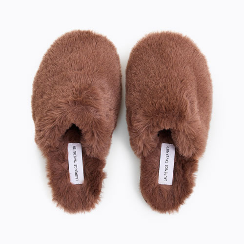 Yve Delorme slippers - faux fur