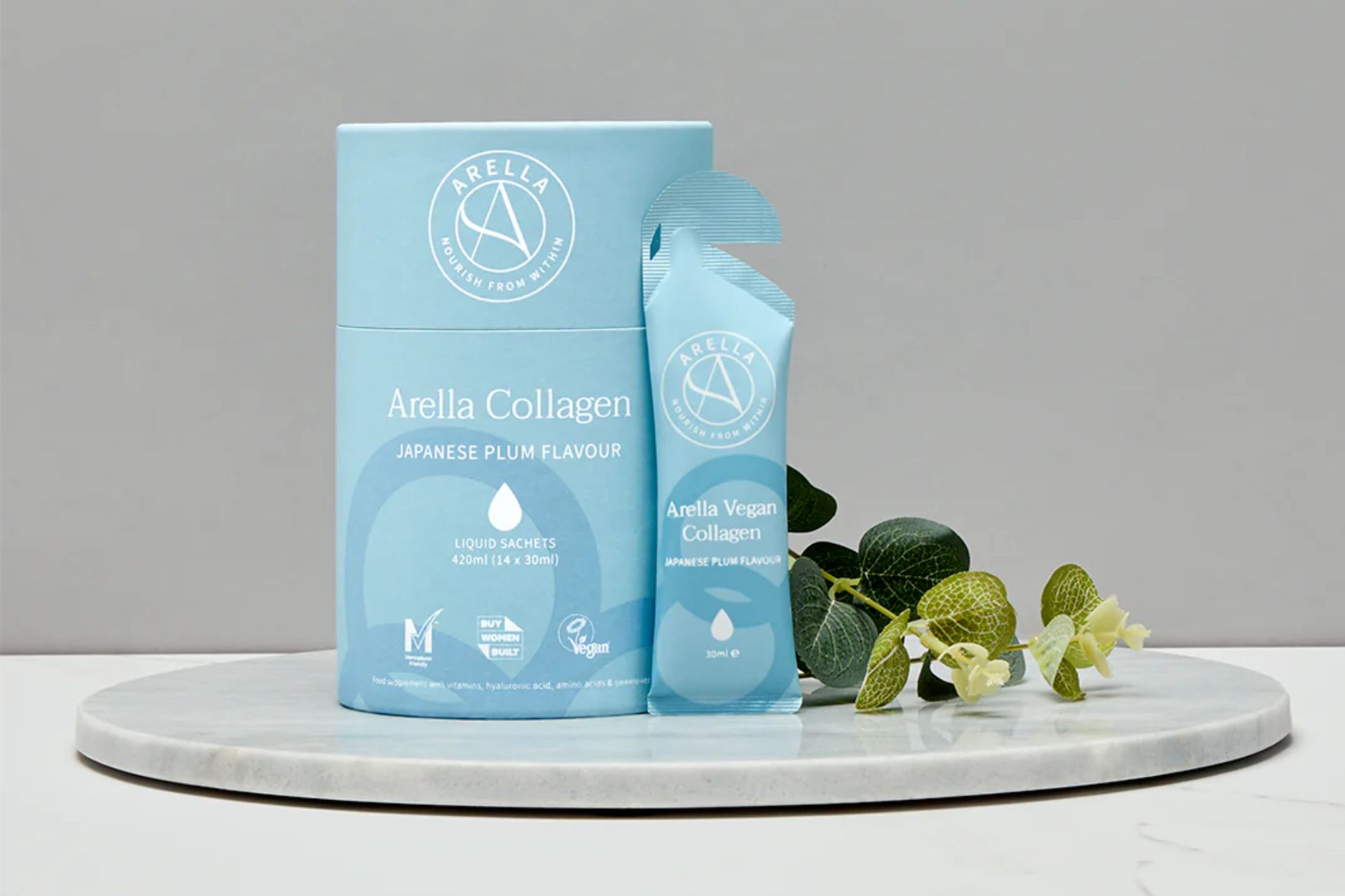 Pale blue collagen tub 