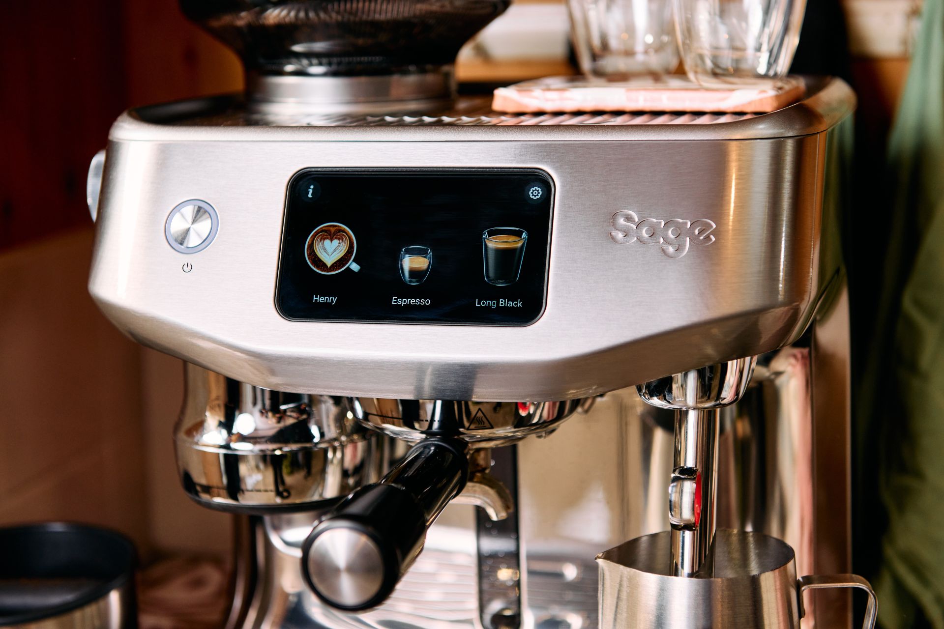 Silver sage coffee machine