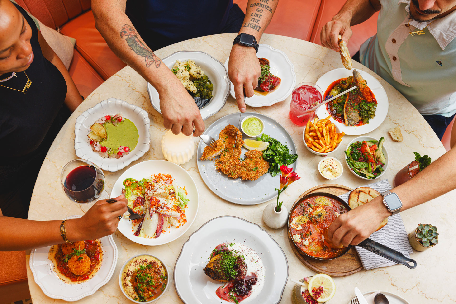 Food at Kapara restaurant in Soho