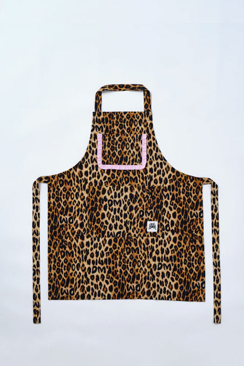 Damson Madder leopard print apron