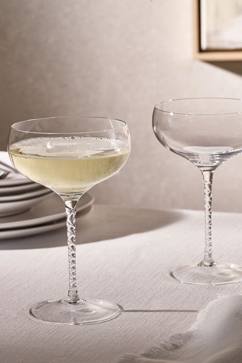 The White Company champagne coupes