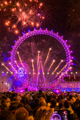 London New Year's Eve Fireworks on the London Eye