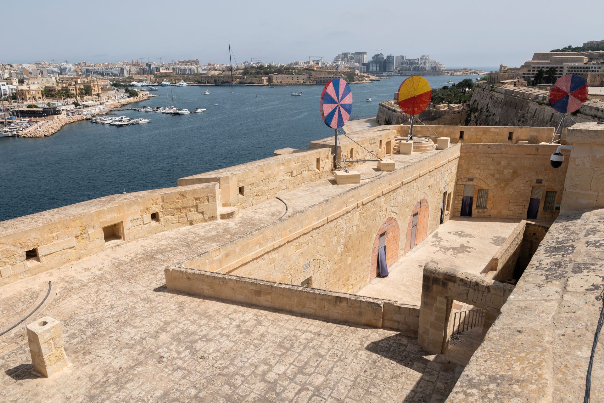 Stone terrace overlooking the sea