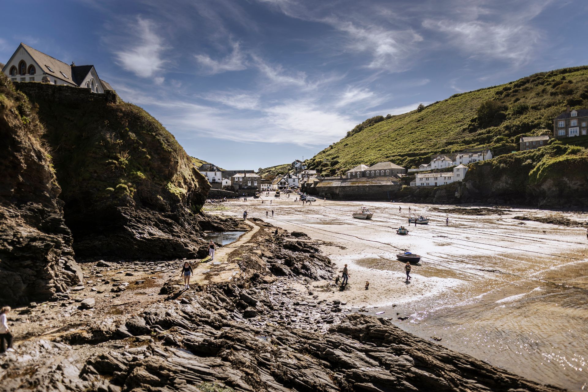 Port Isaac beach at low tide