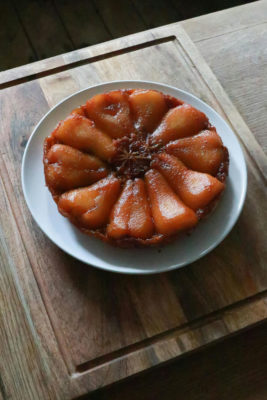 Pear tarte tatin