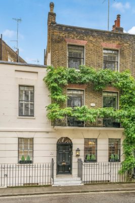 London townhouse with ivy-clad exterior