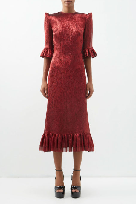 The Vampire’s Wife Falconetti ruffled silk-dress