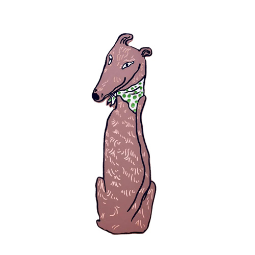 Whippet Leather Bookmark in Dusky Pink