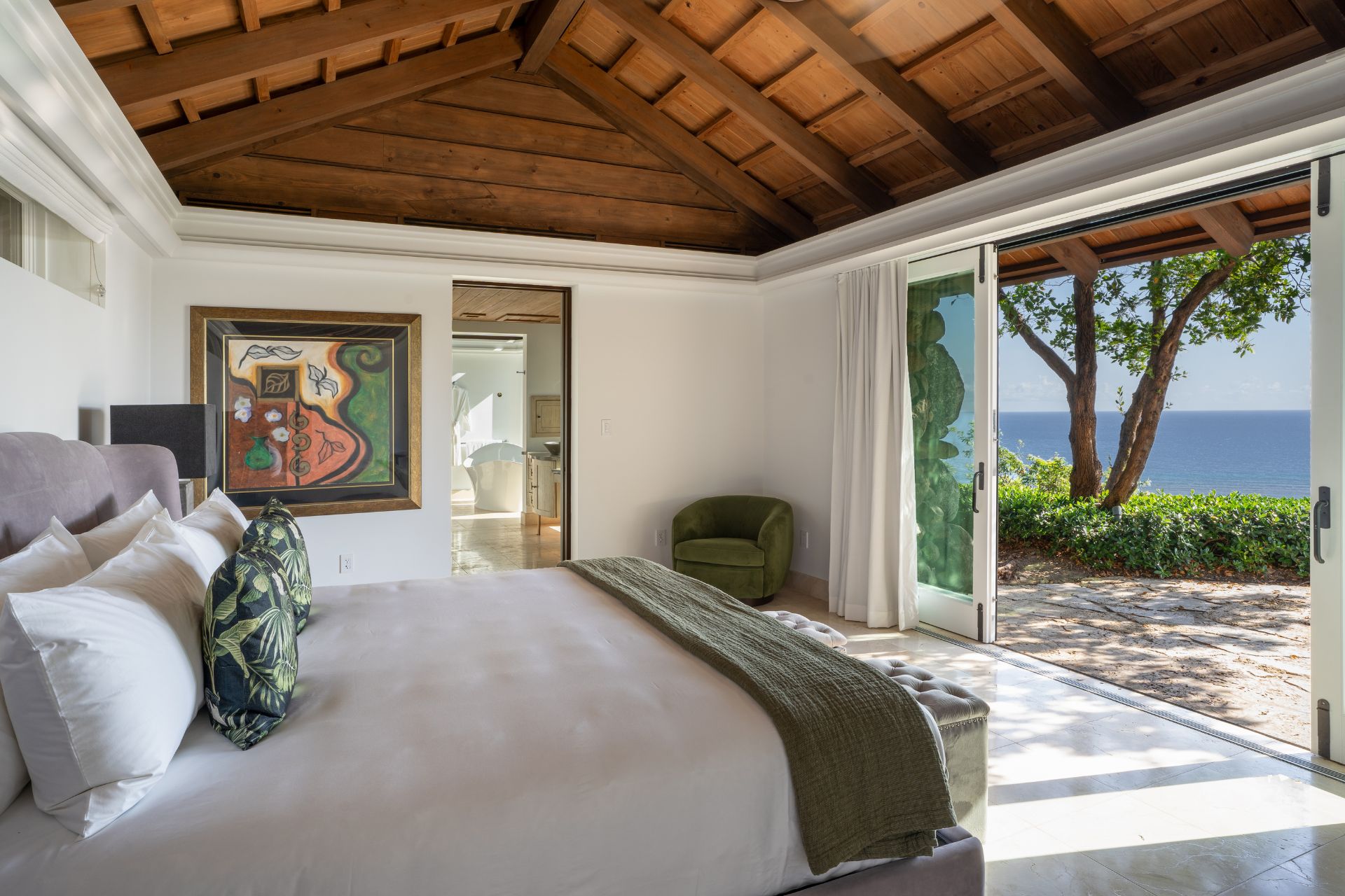 Bedroom with floor-to-ceiling windows