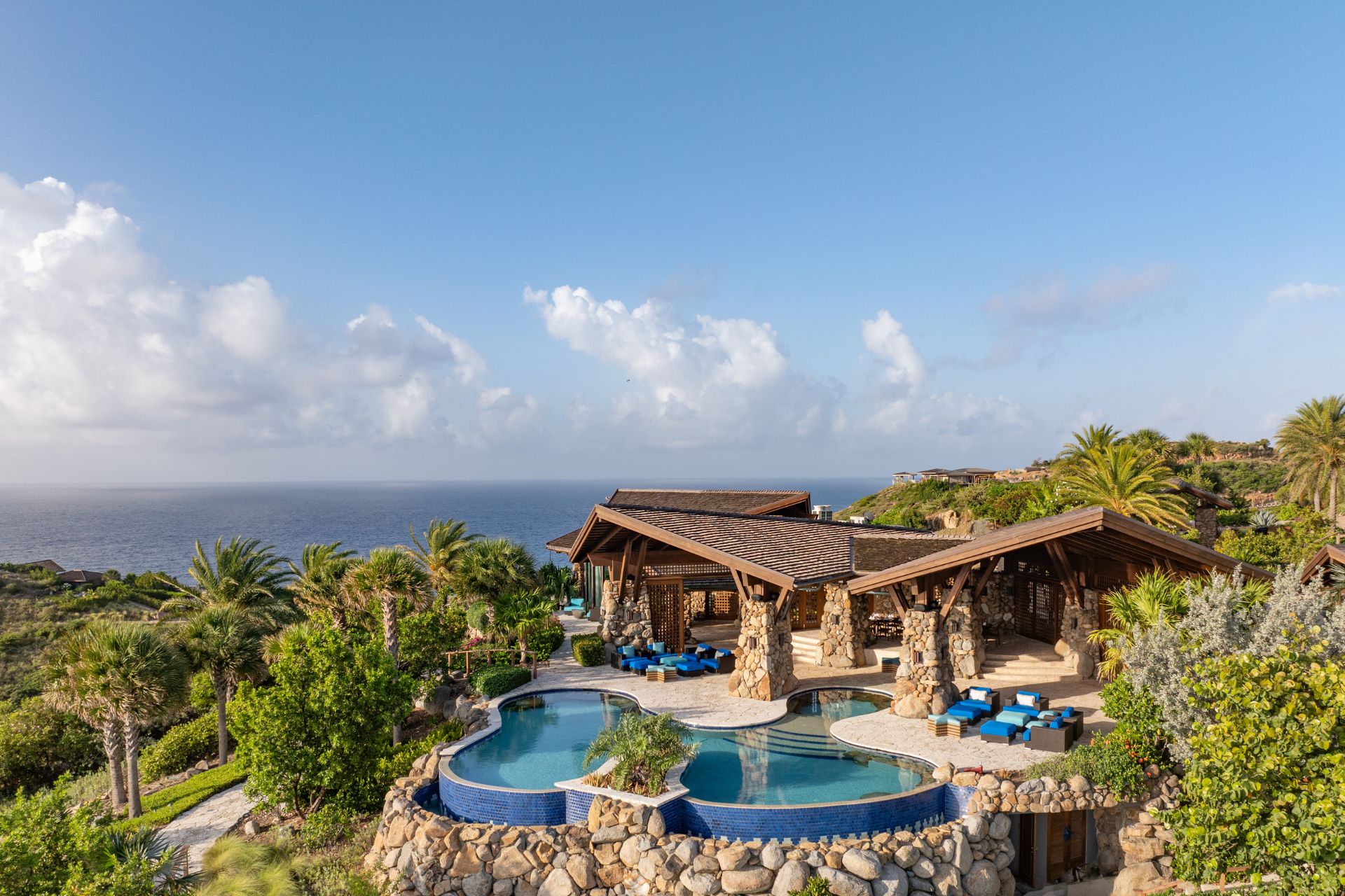 Hillside villa with an infinity pool