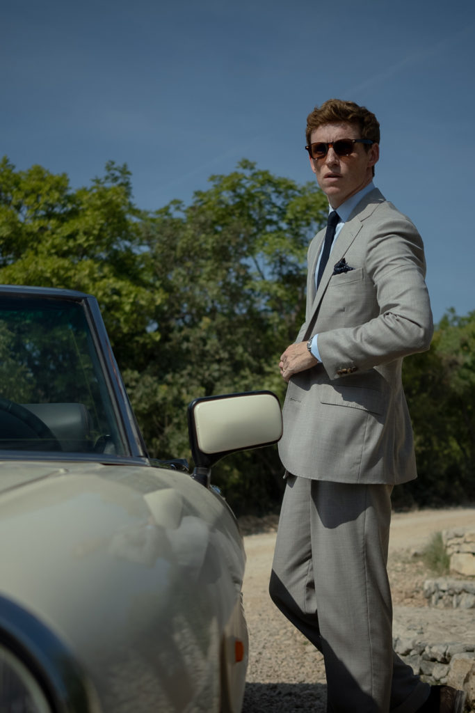Eddie Redmayne as The Jackal in The Day of The Jackal.