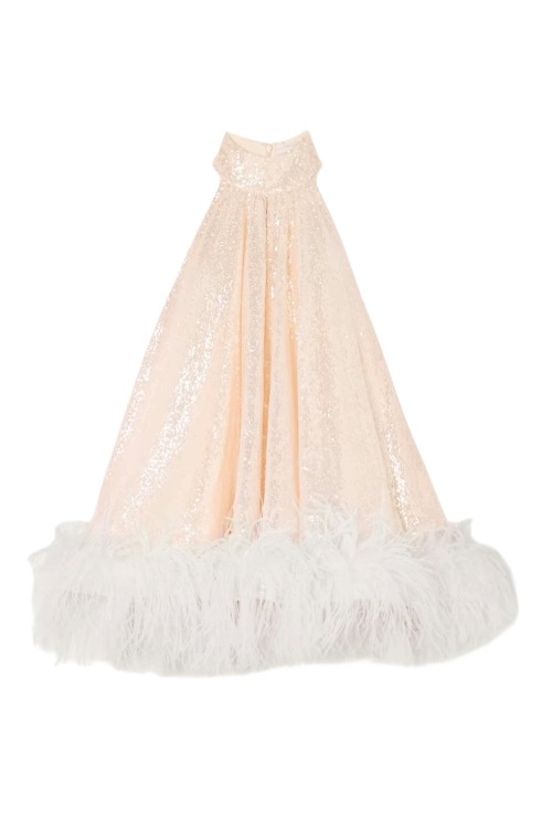 Pink sequin mini dress