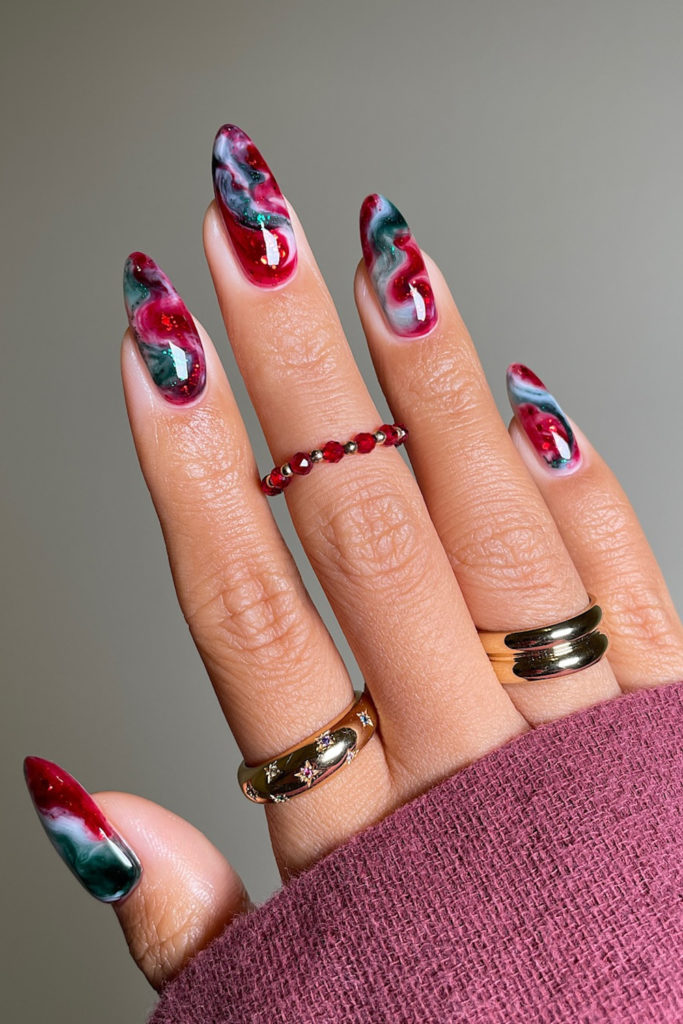 Candy cane nails