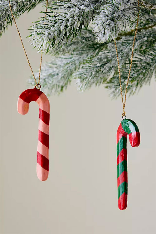 Anthropologie candy cane bauble