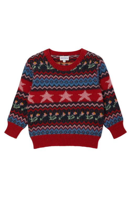Red Fair Isle Christmas jumper
