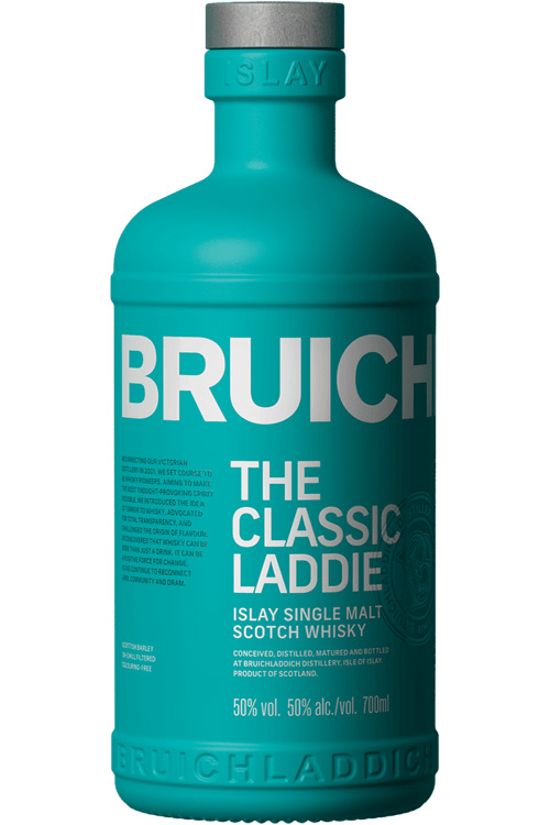 A bottle of Bruichladdich whisky