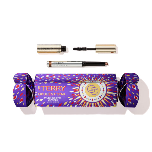 Purple Christmas cracker with makeup
