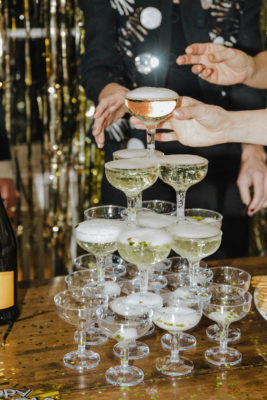 A champagne tower