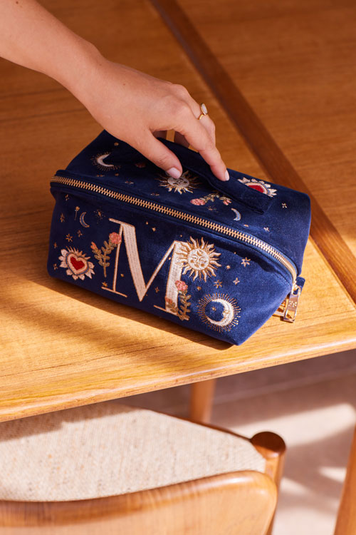 Enchanted Alphabet Open Flat Makeup Bag