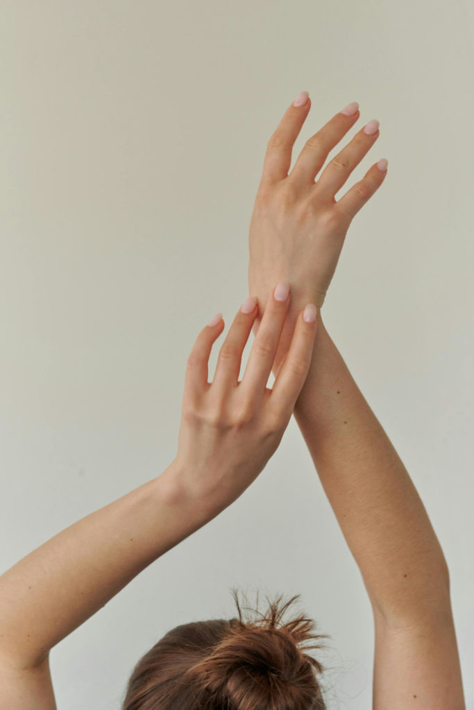 Hands with Japanese manicure
