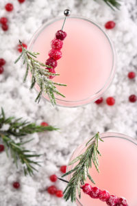 Cranberry Christmas cocktail