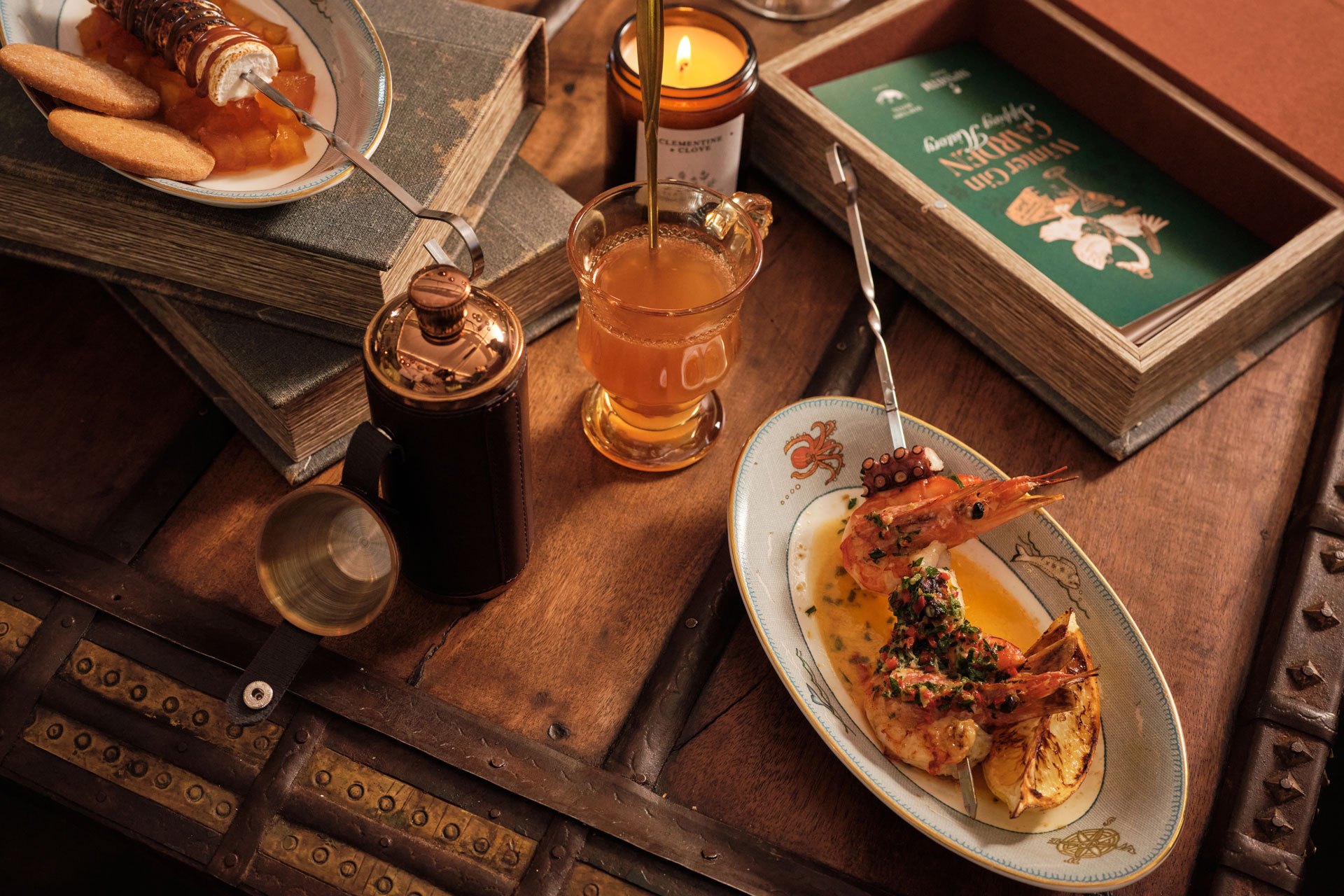 Food at Ham Yard Hotel's rooftop