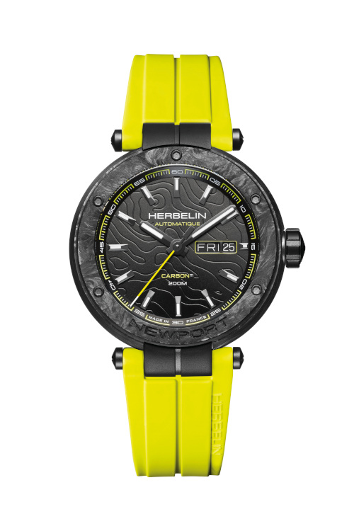 Black watch with yellow strap