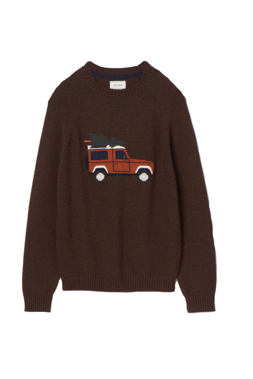 Christmas jumper with car on it