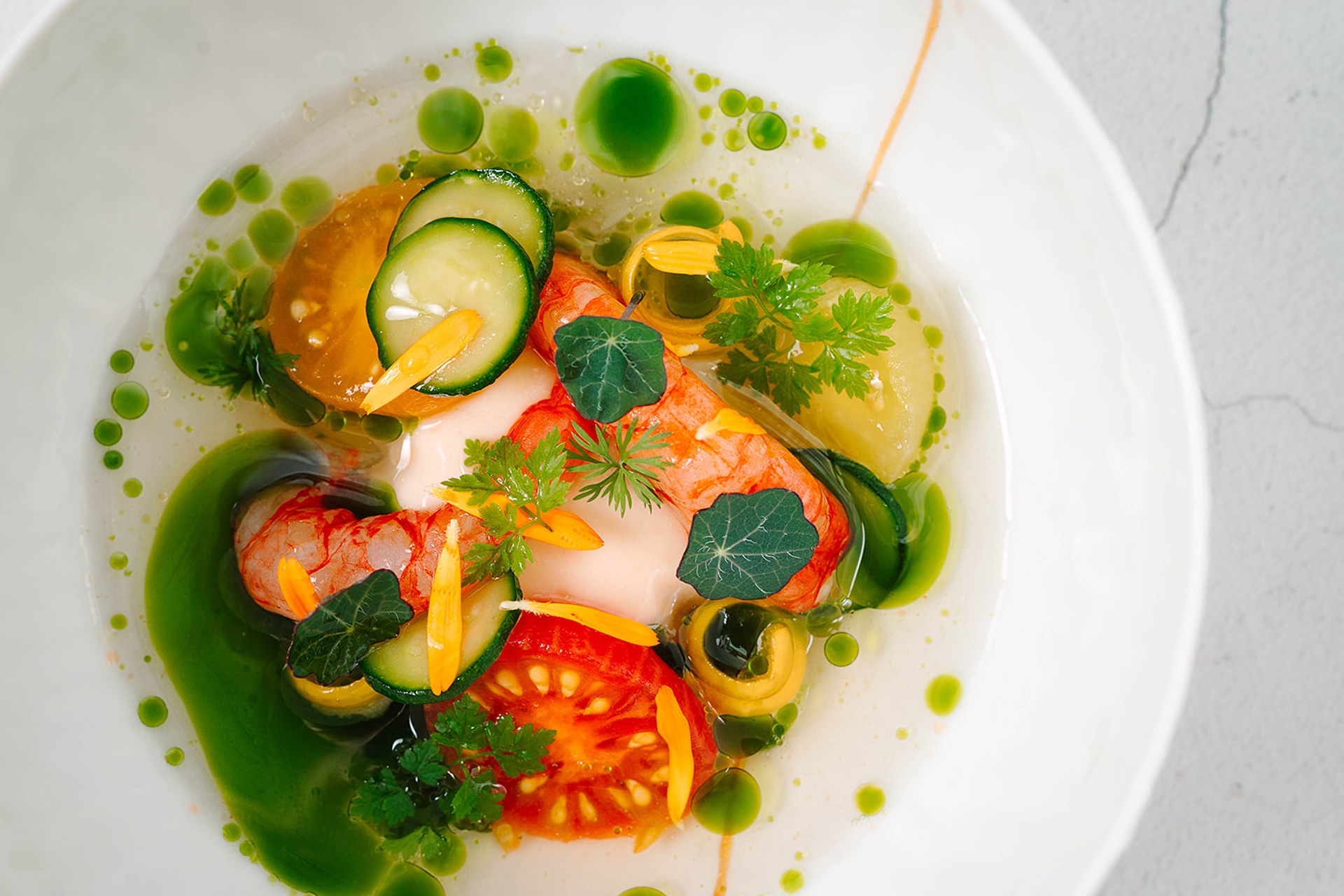 A plate of vegetables