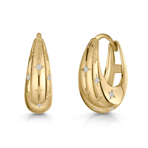 Gold huggie hoops