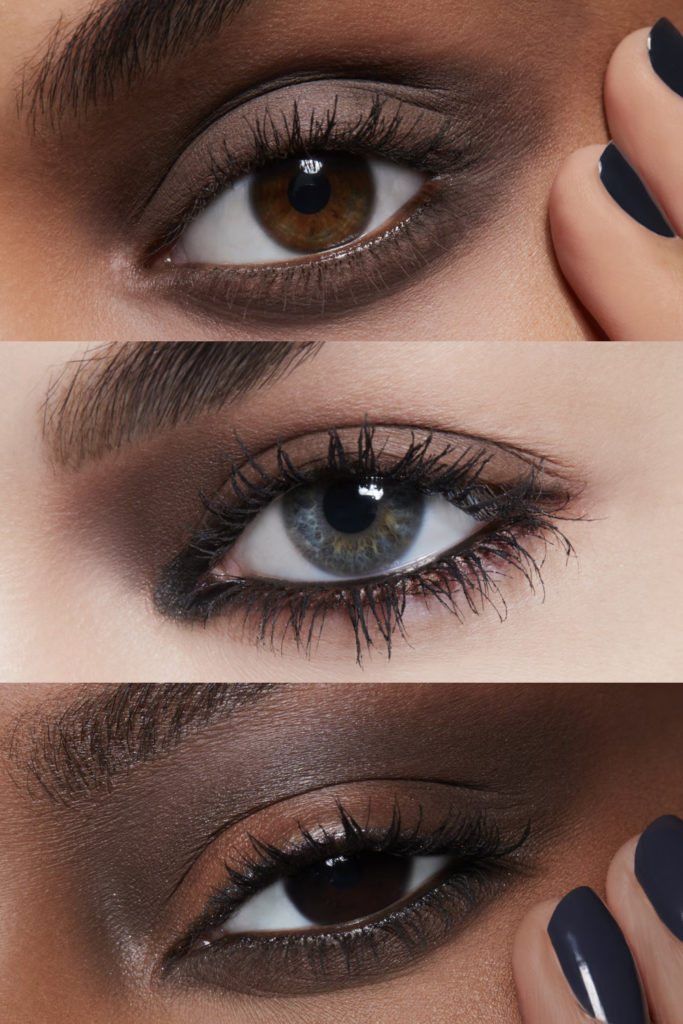 Close up of espresso eyes makeup