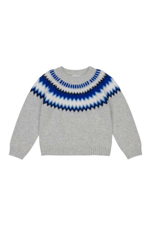 Grey Fair Isle sweater