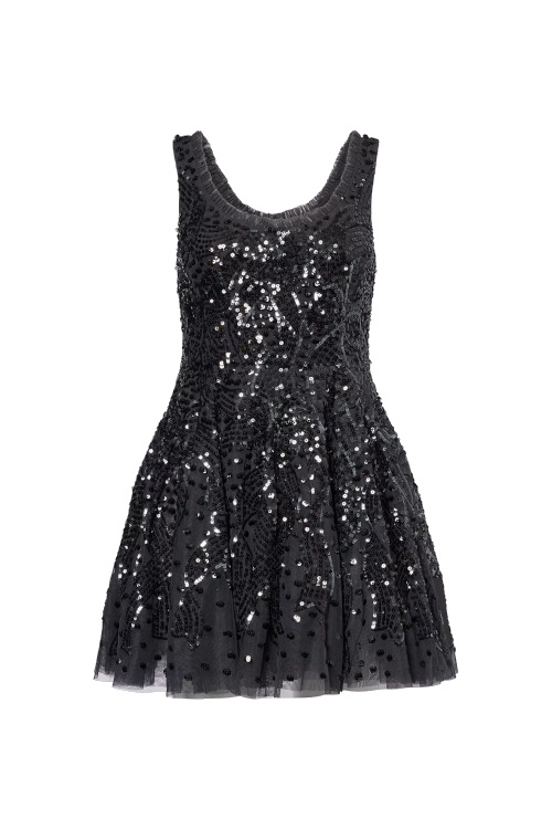 Black sequin mini
