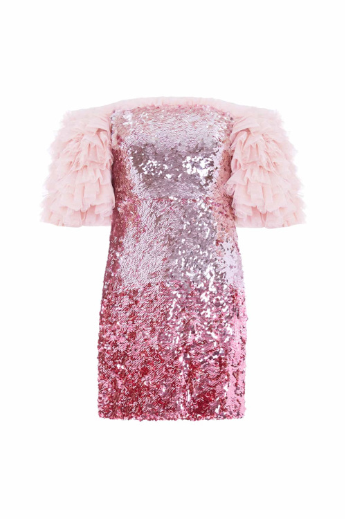 Pink sequin mini