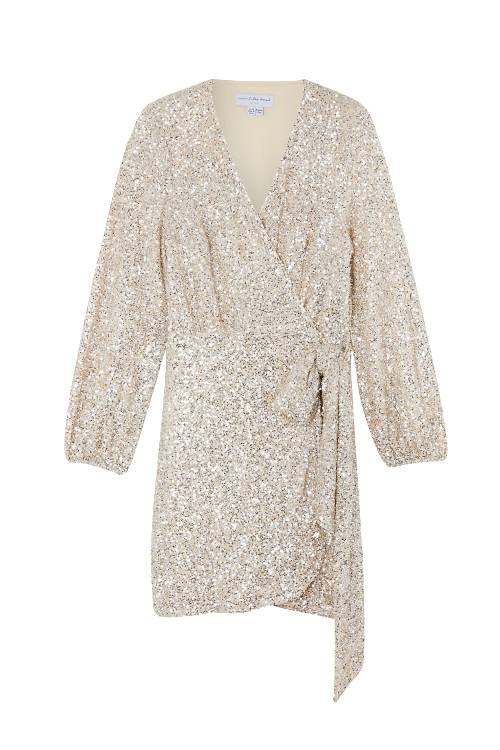 Sequin wrap dress