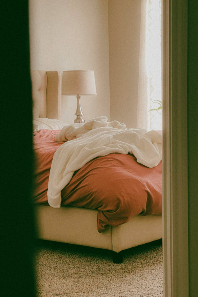 Door open on messy bedroom | Sunday reset