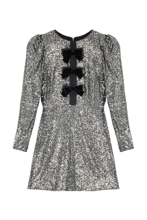 Silver mini dress