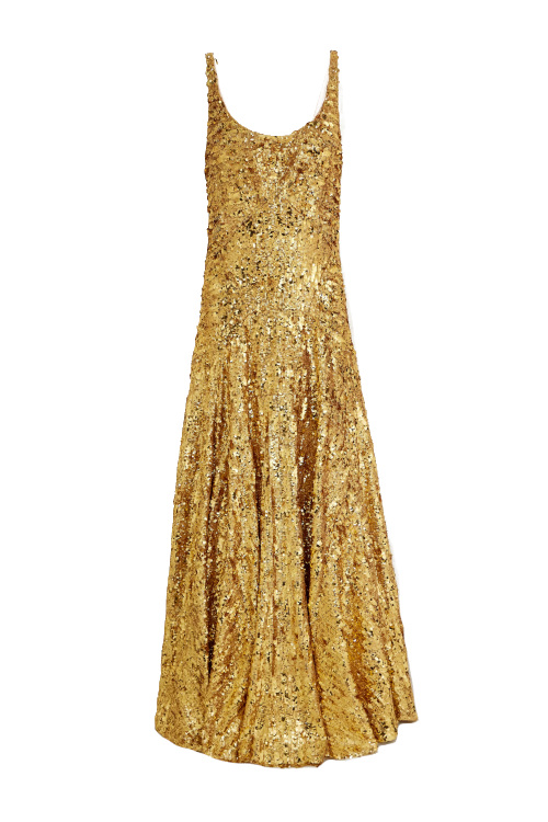 Gold sequin maxi