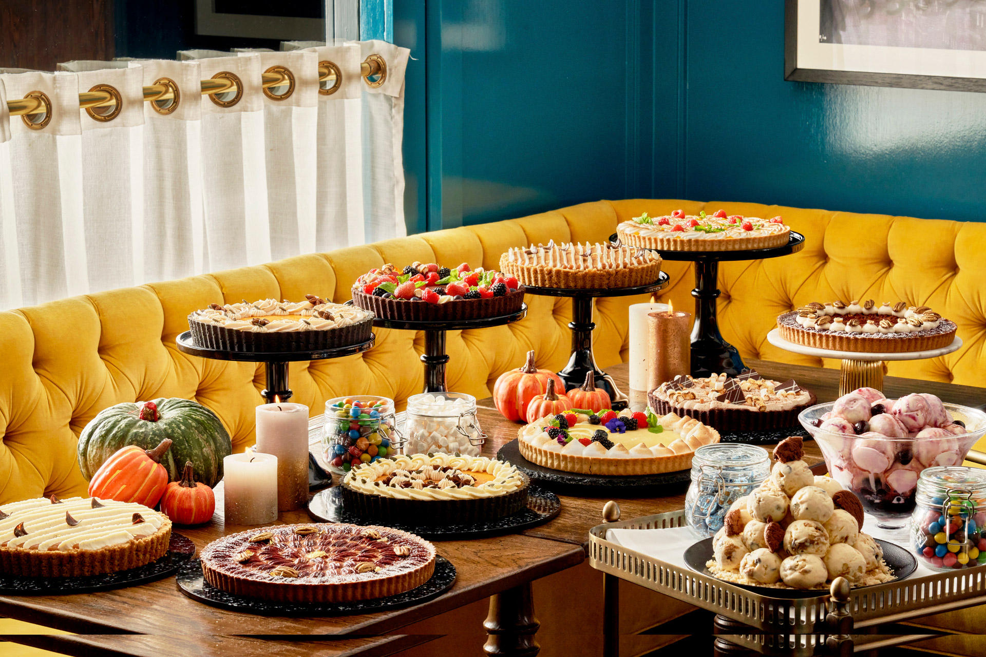 Pie table at 180 Brasserie