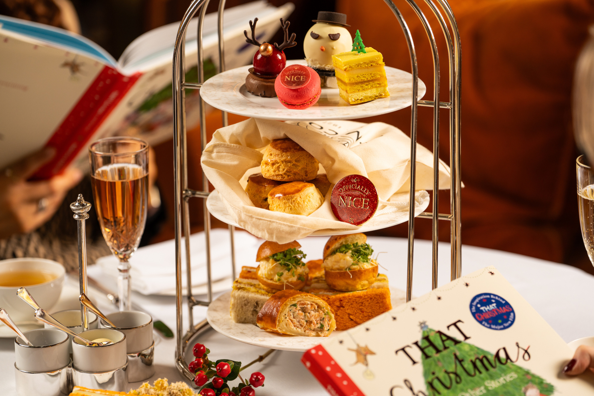 Christmas-themed afternoon tea