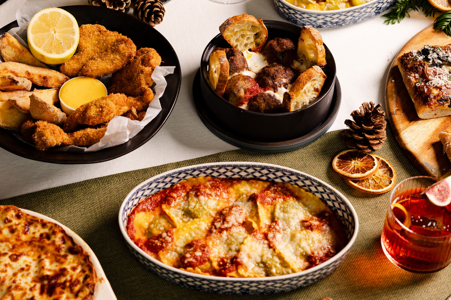 Alpine food spread