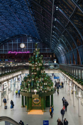 St Pancras International's Wicked Christmas tree