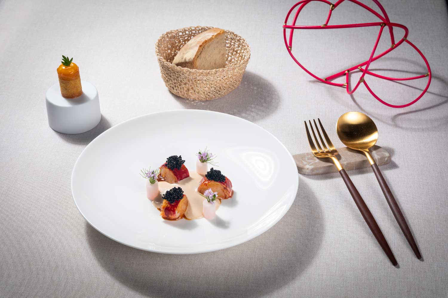 Voro Restaurant dishes, Cap Vermell, Mallorca