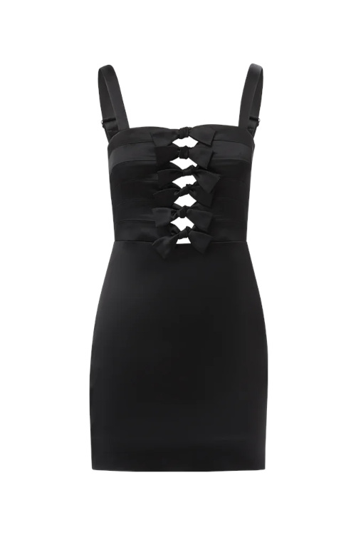 Black mini with bows