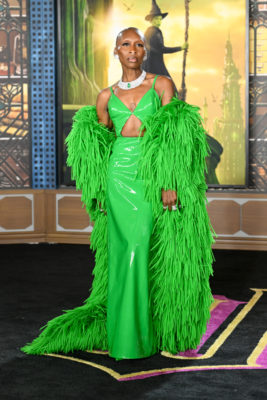 Cynthia Erivo on Wicked red carpet